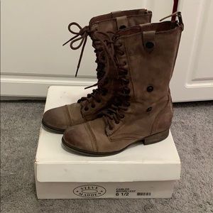 Steve Madden cablee brown leather boots sz 6.5